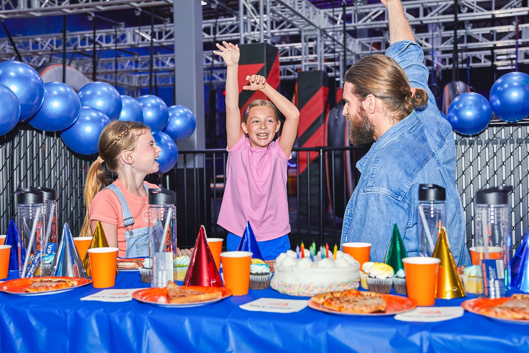A girl celebrating her birthday at Sky Zone