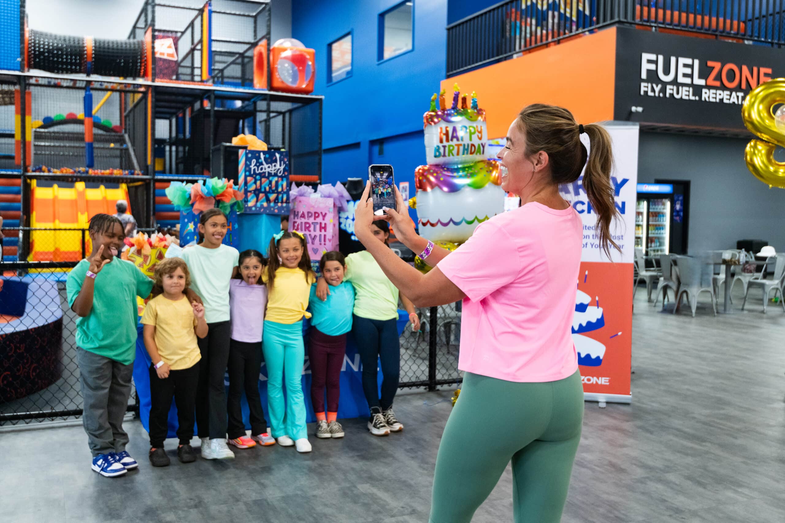 Kids birthday party at sky zone