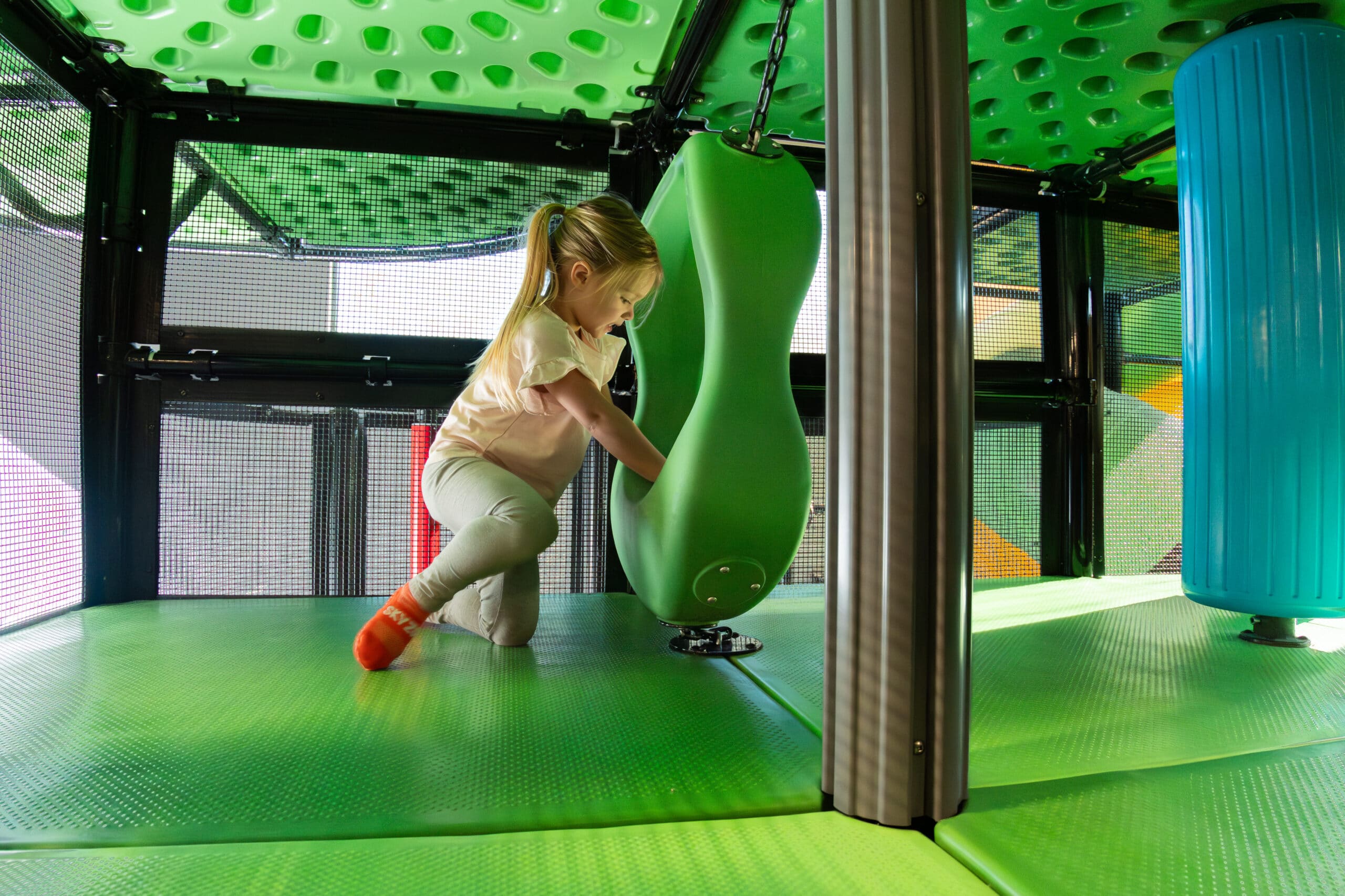 Toddler development activities at sky zone